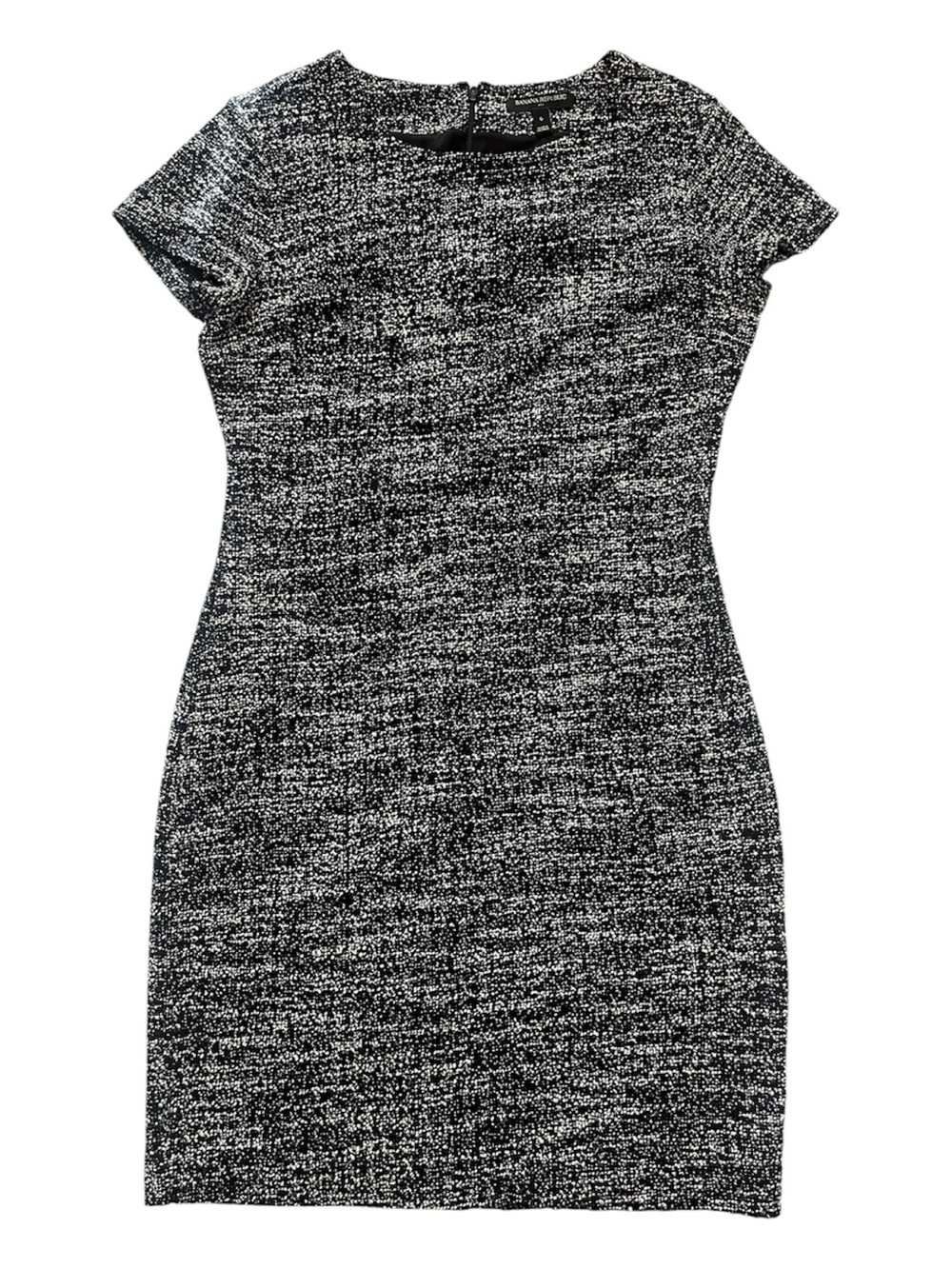 Classic Black & White Sheath Dress
